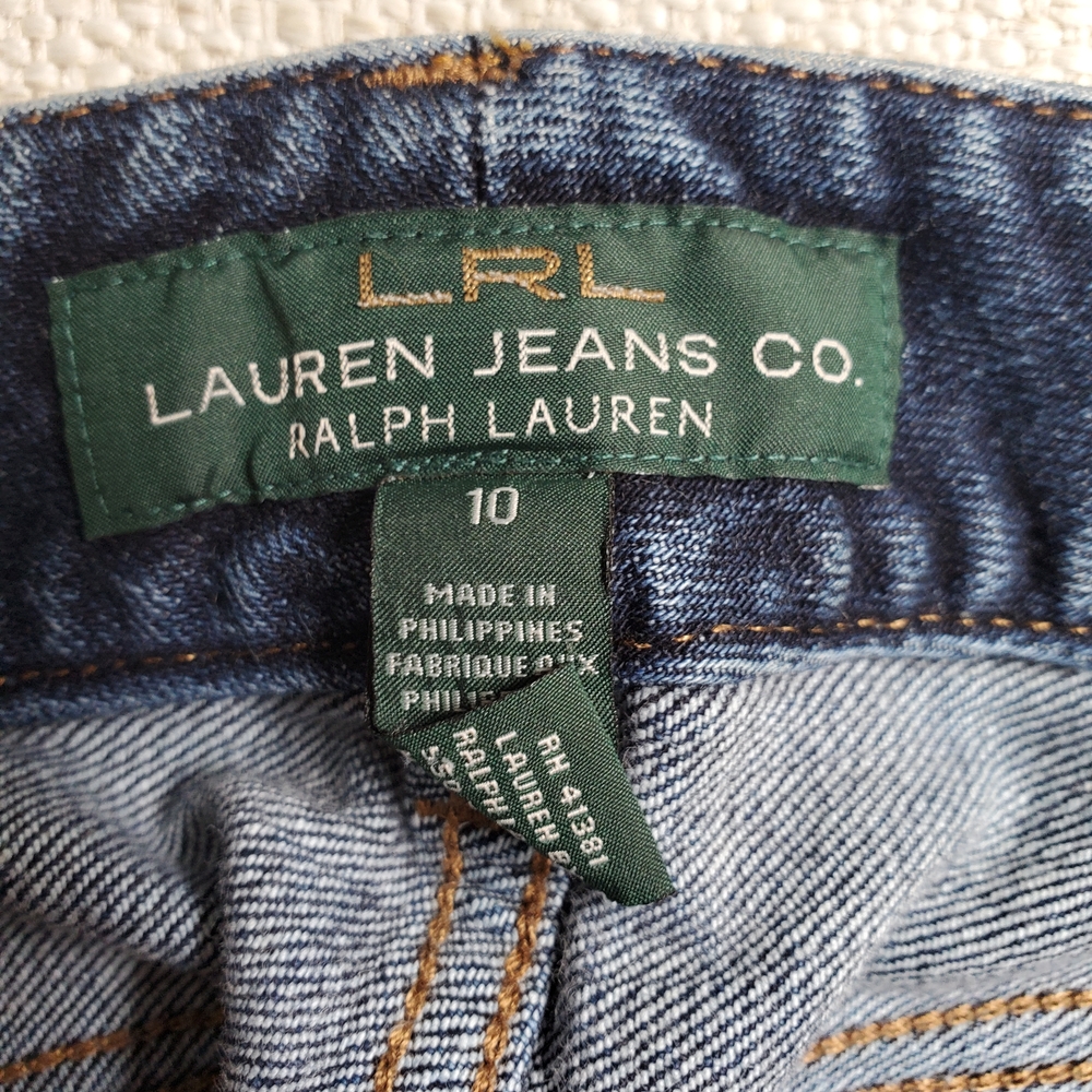Lauren - Ralph Lauren - Lorraine -  Dark Wash - Straight Leg Jeans - Size 10 - Picture 11 of 16